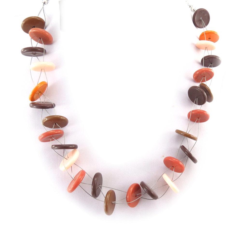 NOA [K0180] - Brown 'Coloring' Designer Necklace