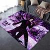 Square Flannel Black Butler Carpet Demon Butler Cartoon Decorative Floor Mat Modern Home Living Room Carpet Bedroom Rug