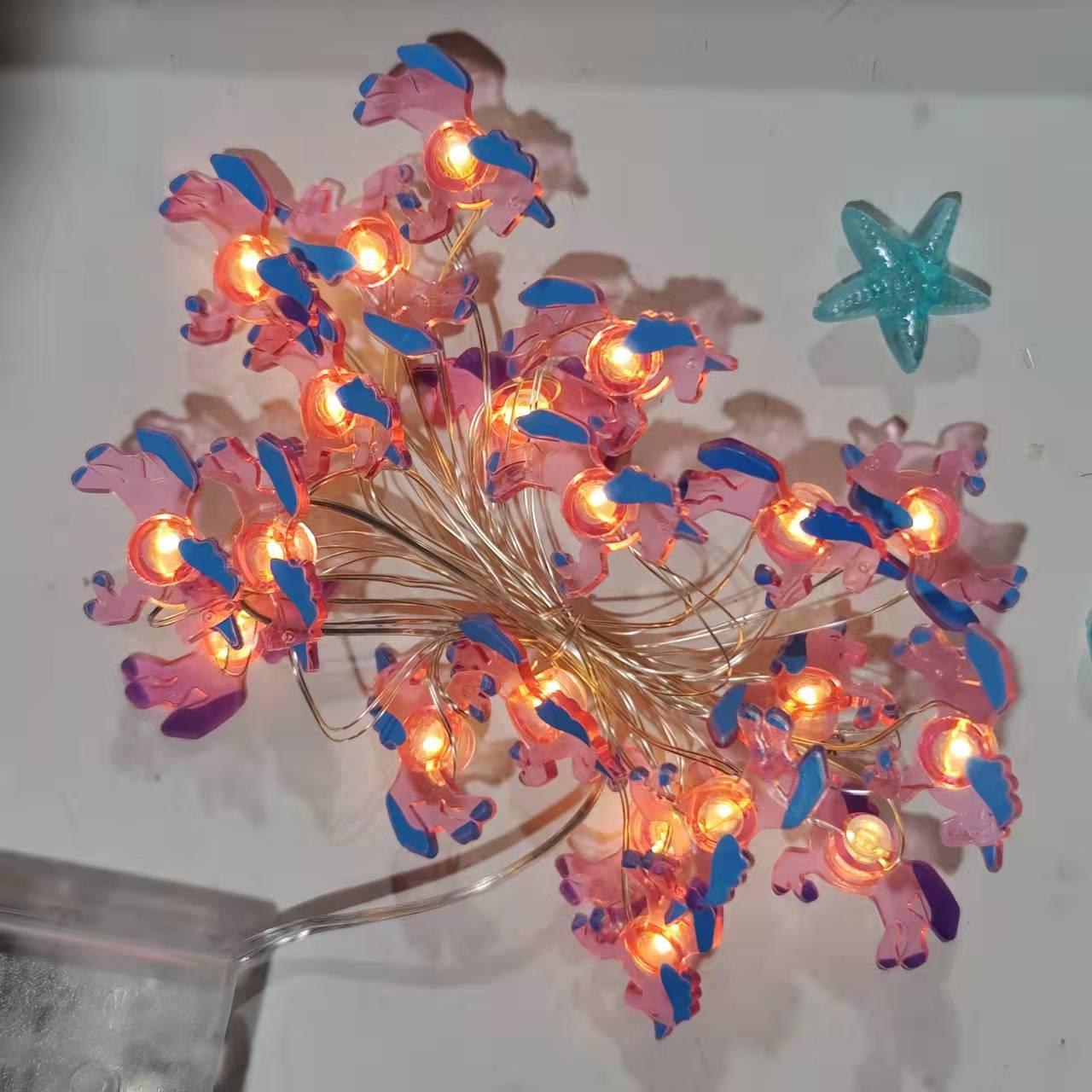 

LED Christmas String Lights - Santa, Candy Cane & Snowman Designs with Battery Box, Copper Wire Decoration 2m 20 Lights Constant Bright Two AA Battery