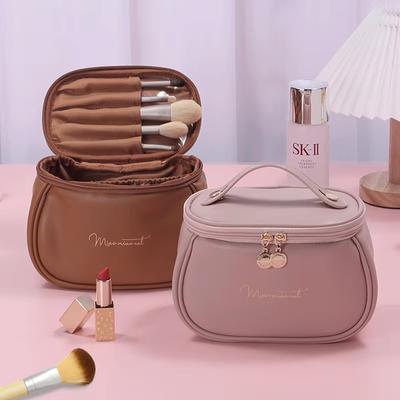 New PU Leather Cosmetic Bag For Women Multi-Functional Portable Travel Storage Makeup Case Female Toiletry Kit Bag