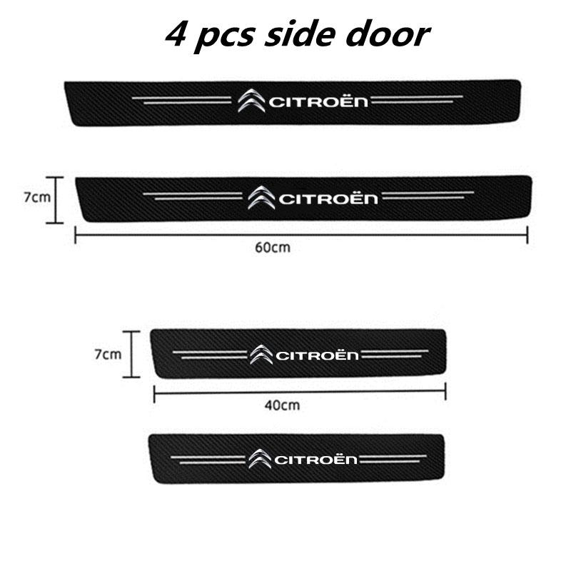 Car Door Sill Stickers Carbon Fiber Trunk Bumper Protective Sticker For Citroen C1 C2 C4 C5 C3 C4L C8 Berlingo Xsara Picasso Car