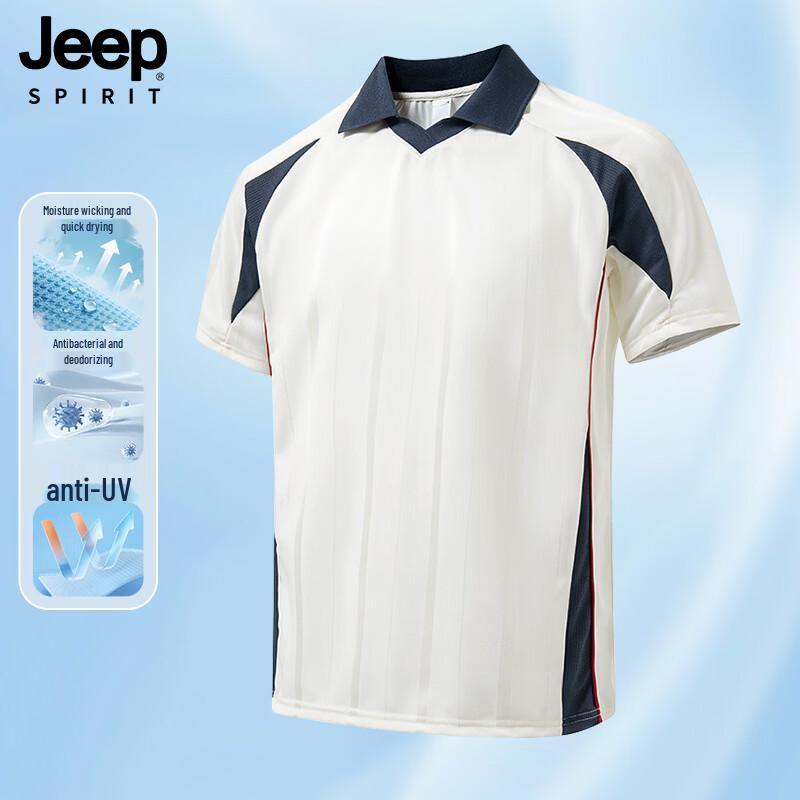 

JEEP SPIRIT Men s UV Protection Retro Polo Shirt M
