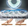 12V 24V COB LED Strip Light With Dimmable Penetrable Wood Mirror Acrylic Wireless Hand Sweep Touch Sensor Switch for Kitchen