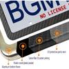 BGMVFK Black Carbon Fiber License Plate Frame- Rust Proof Aluminum Slim Car Tag Holder, Heavy Duty Plate Mount Kit- Screws, Caps Cover, Rattle Proof