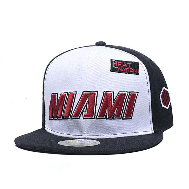 Miami In Spired Cotton Baseball Cap With Digital Print And Sunshade For Summer Activities