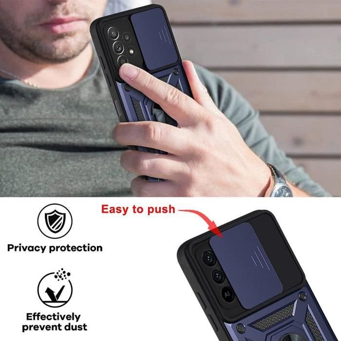 Coque de Protection - PROSHOP - pour Samsung A32 4G - Style Armée - Antichoc - Bleu Marine