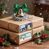 Christmas Name Stickers 500-Piece Self-Adhesive Cartoon Removable Holiday Wrapping Name Tag Stickers for Package Box Crafts