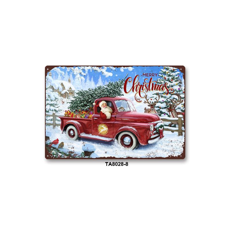 

Christmas Cardinal Tin Sign - 12x8 Inch Metal Wall Decor for Farmhouse, Indoor Outdoor Christmas Tree Holiday Decor 20x30cm