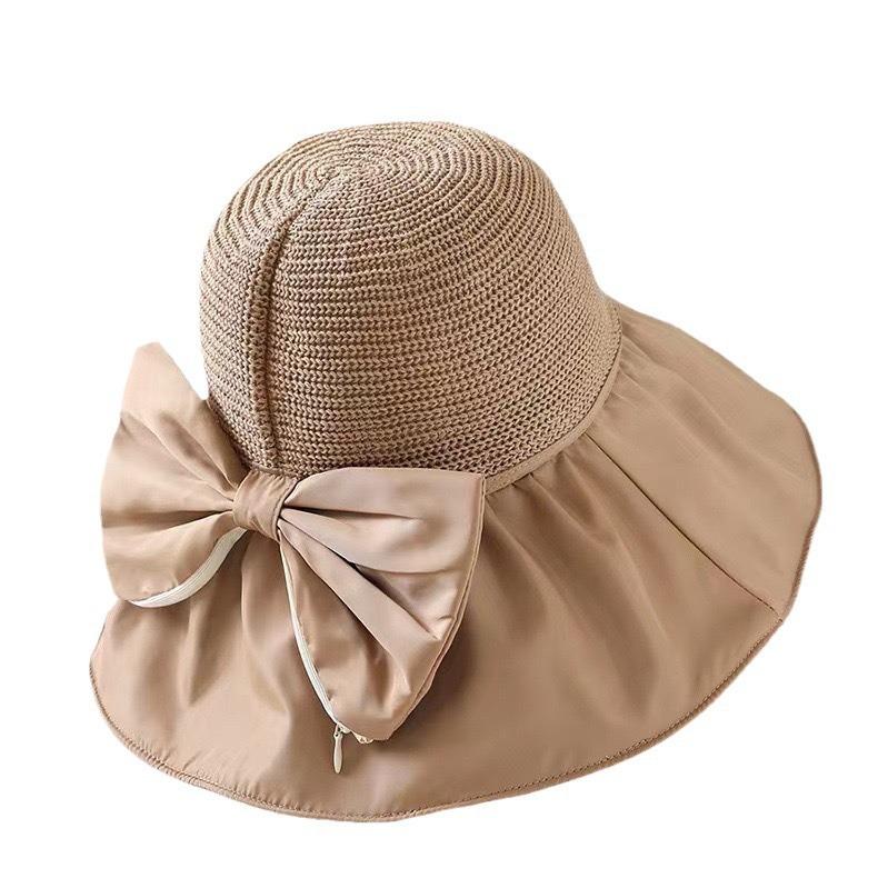 Sunscreen Hat Women's Vinyl New Big Brim Fisherman Hat Foldable Sun Hat UV Protection Face Mask