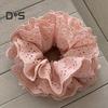 Damska Opaska do Włosów Czterowarstwowa Koronkowa Ozdoba Duża Opaska Jednolity Kolor Styl Francuski Gumka do Włosów Akcesoria do Włosów