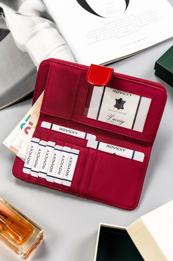 Women's PU wallet N113-APU-BL-3080 Y.Red
