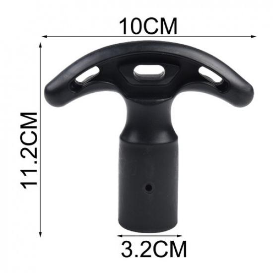 For Canoe Boat Canoe Paddle Outdoor Black Handle Grip Plastic T Handle