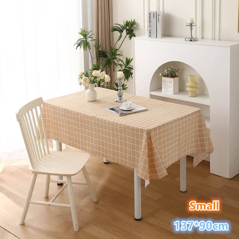 Table Cloth For Home Waterproof Plaid Stripe Dining Tablecloth Kitchen Decorative Rectangular Coffee Cuisine Party Table Cover
