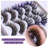 5 Pairs Of Colored Fried False Eyelashes, Naturally Thick Curled Imitation Mink Eyelashes