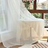 2 Panel Bohemian Floral Tulip Sheer Curtains Drape Set 100*250cm Lightweight Polyester Rod Pocket Easy Installation Curtains