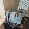 New Contrasting Color High-end Women's Bag Versatile Portable Shoulder Bag, Women's Commuting Large-capacity Tote Bag