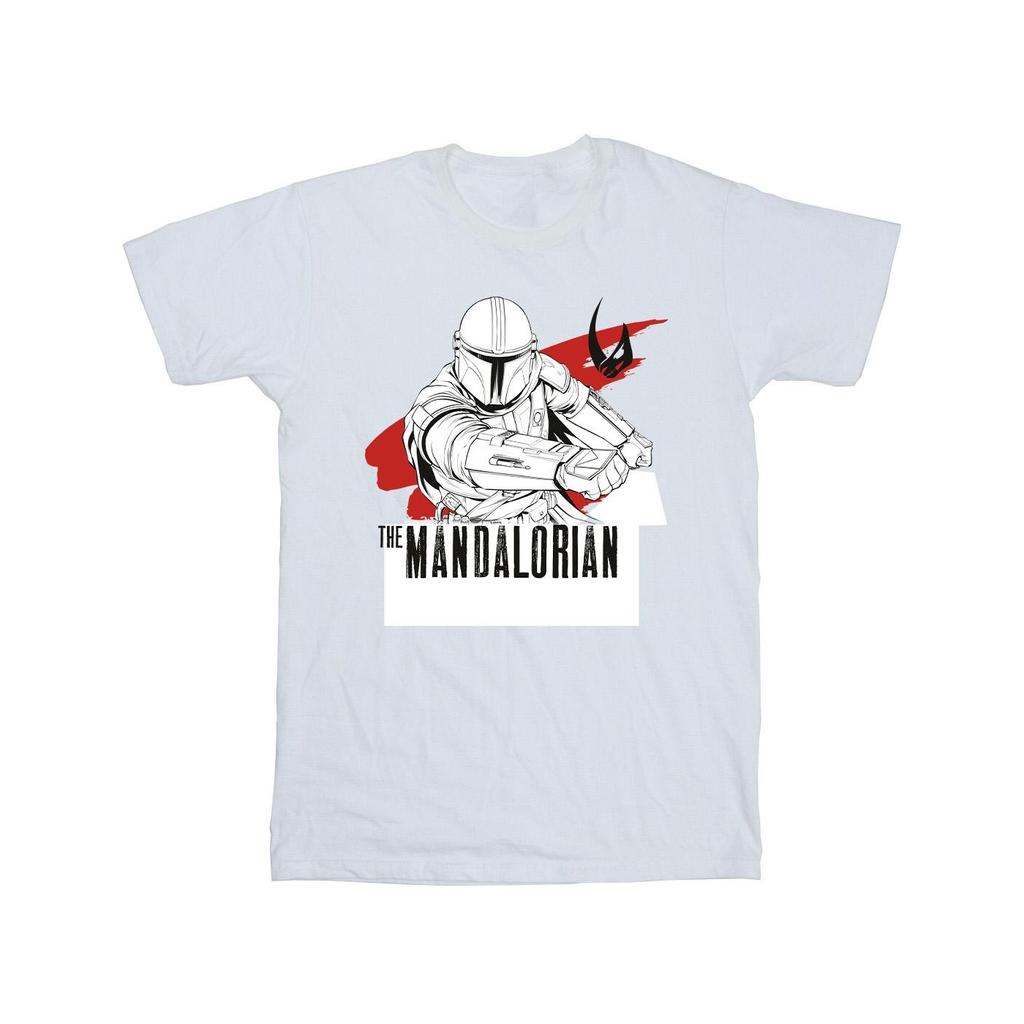 STAR WARS Mens The Mandalorian Mando Shoots T-Shirt