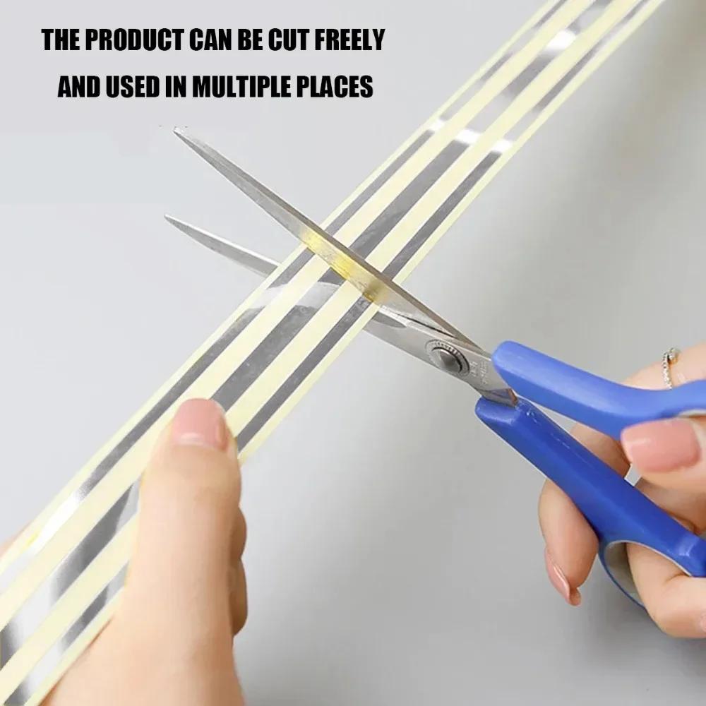 5M Wasserdichter Dichtungsaufkleber Goldene Fugenband Dekoratives Fliesenfugen Selbstklebendes Band Boden Wand Fugen Dichtmittel Decke