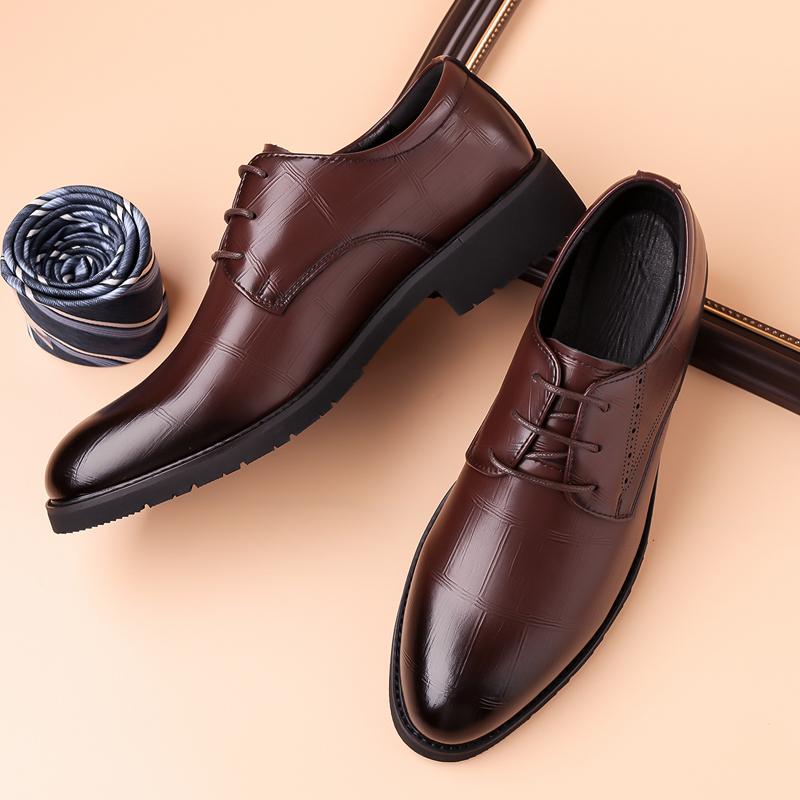 Handmade Men's Oxford Shoes Business Casual Leather Shoes Comfortable Man Derby Shoes Classic Lace-up Business Footwear Sneakers