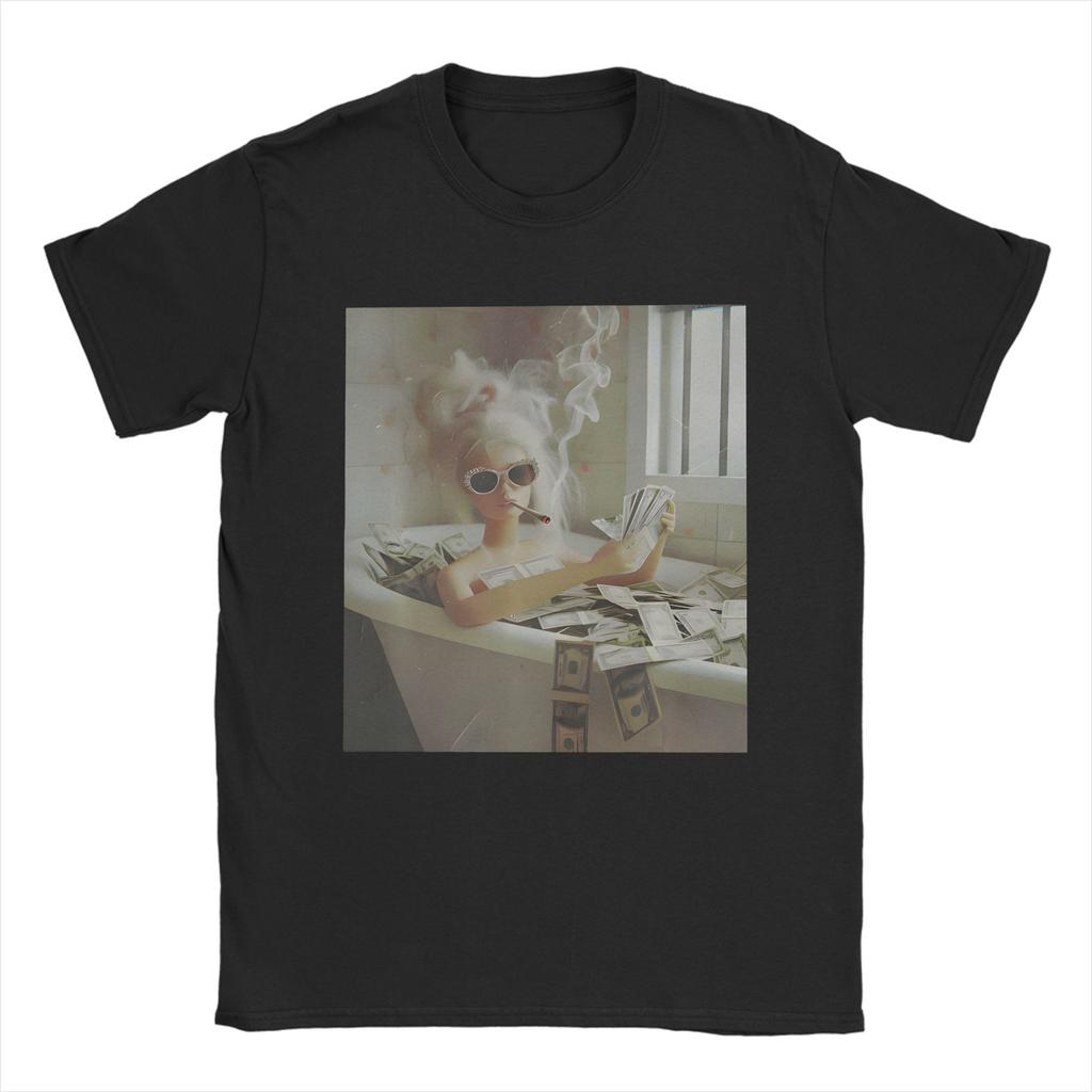 Harajuku TShirt Beach Distressed Doll Face Meme TShirts 100 Cotton Tshirt for Unisex Awesome Cheap Print Short Sleeve Tees