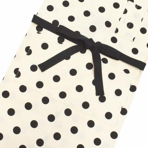 COLORFUL CANDY STYLE Apron (150-170cm) with Triangle Scarf, for Girls, Middle and High School Students, Stylish Cooking Class, Polka Dot Large (Twill,