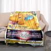 Cartoon Card Pokemon Pikachu Flannel Blanket Figures Home Sofa Lunch Break Blankets Children Student Blanket Nap Cover Kids Gift