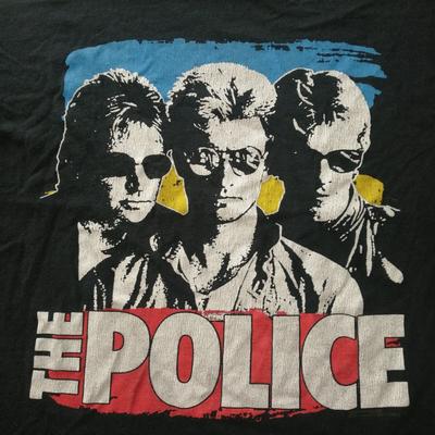 Rzadka Czarna Koszulka z Krótkim Rękawem The Police Tour 2007 Wszystkie Rozmiary AC983 Koszulka Unisex