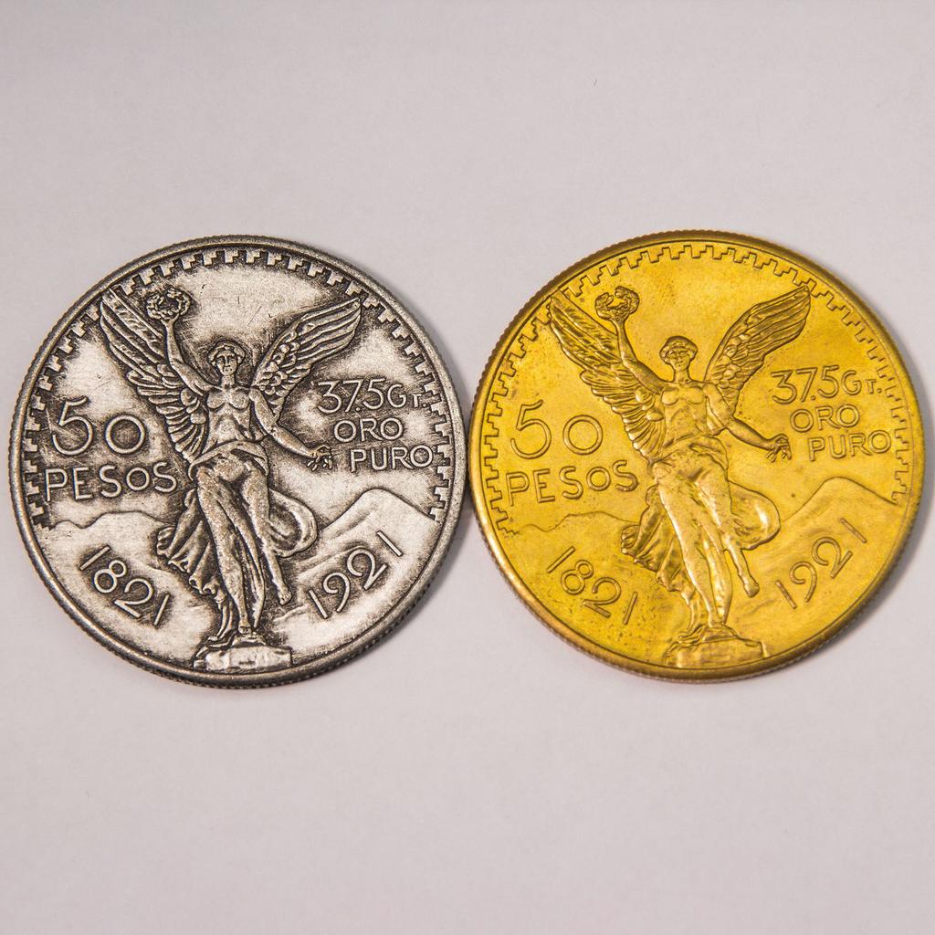 1921 Mexická 50 peso pamětní mince, lze foukat, stříbrný dolar, sběratelská