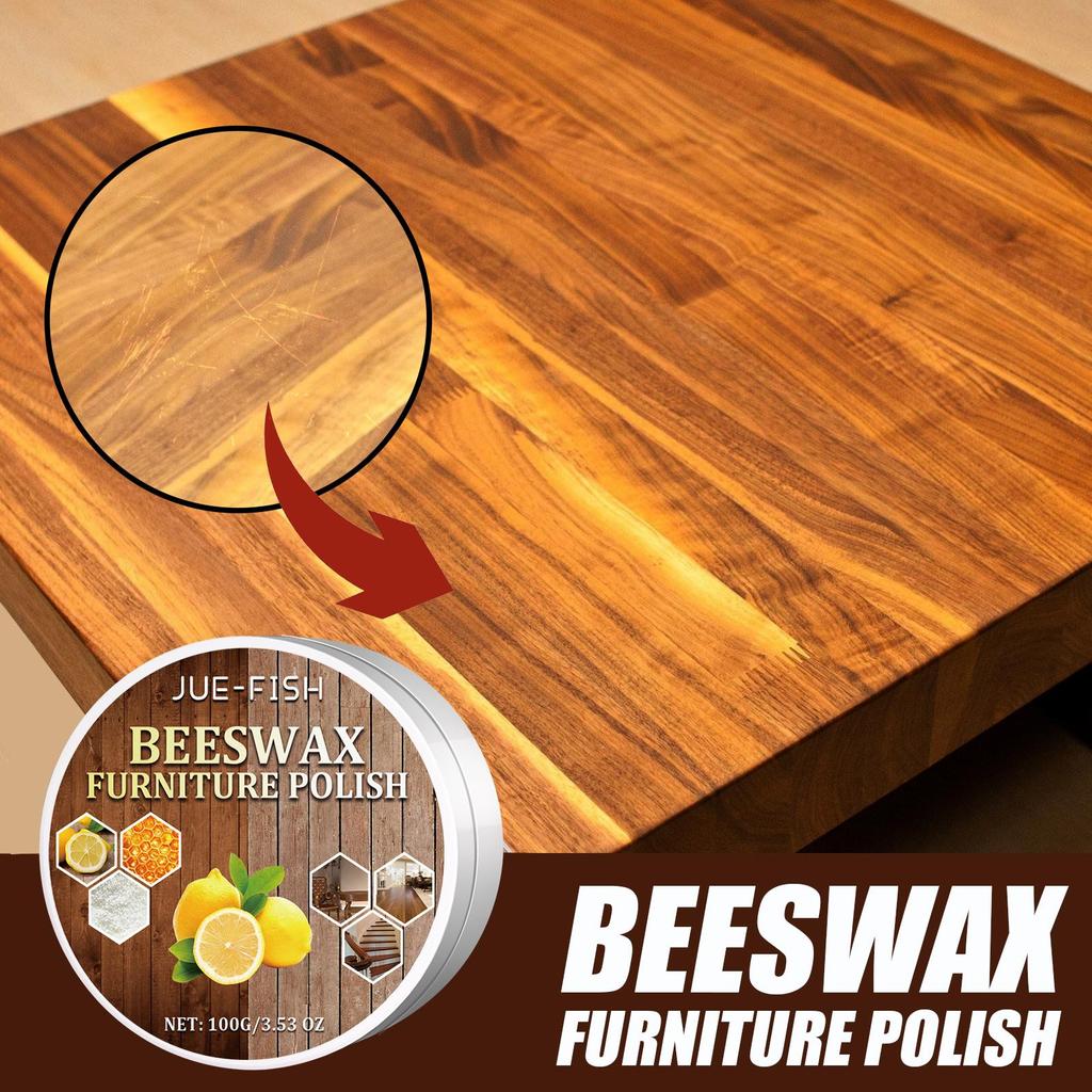 Jue-fish Möbelpoliturwachs 1 Set - Massivholzboden polieren, Fleckenentfernung, Pflege und Wartung, Mahagoni Möbelpoliturwachs