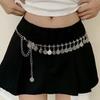 Spicy Girl Coin Tassel Waist Chain Fashion Design Decoration Chain with Skirt Retro Niche Versatile Thin Waist Belt