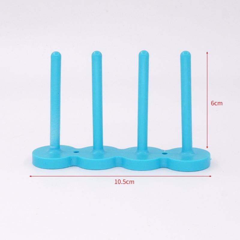 Sewing Machine Bobbin Holder With 4 Posts - Silicone Bobbin Storage Rack With Strong Magnetic Base For Organized
