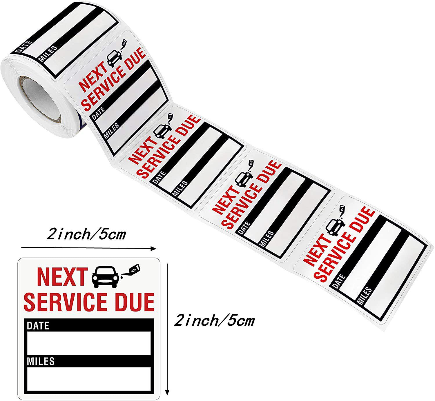 150 Stuks Olieverversing Auto Onderhoud Service Herinnering Stickers Labels Op Rol white