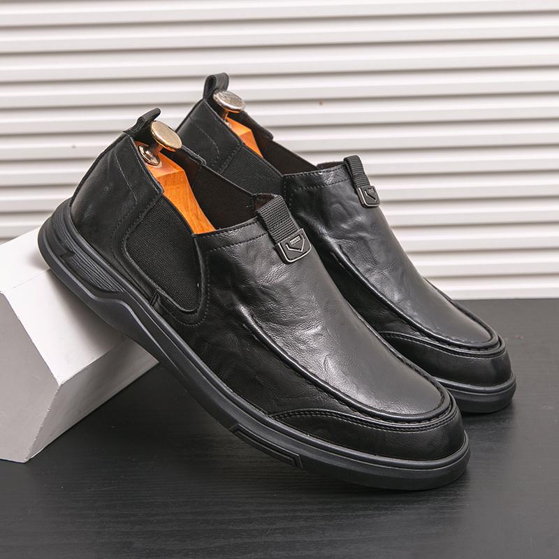 

Премиальные серебряные деловые туфли мужские оксфордские туфли кожаные брендовые туфли-лоферы Casus Slip On высококачественные туфли на мягкой подошве для свадебного платья 6 чёрный