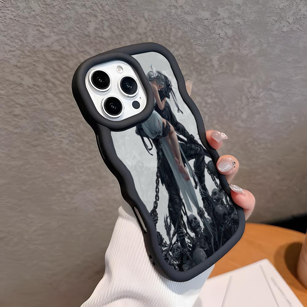 

Anime Ghostblade Mobile Phone Case for iPhone 17 16 15 14 13 12 11 Air Pro Max Plus Wavy Edge TPU Colorful Cover Pretty Luxury iPhone17 Pro