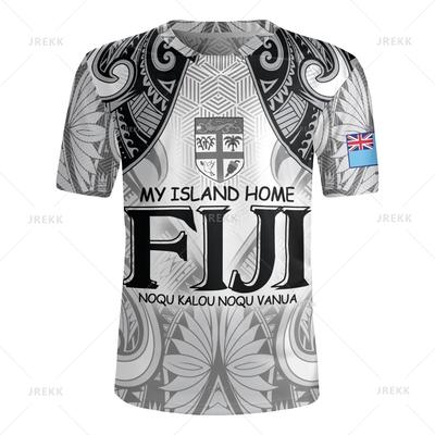 3D The Republic-of Fiji Flag Printing V Neck T Shirt Fiji Rugby-Jersey Emblem Graphic V Neck T Shirts For Men Fashion Tee Shirts