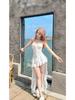 French Ruffle Patchwork Slimming Camisole Dress - Women's Niche Irregular Fairy Skirt