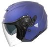 Komine HK-172 FL Motorcycle Composite FRP Jet Helmet, Matte Metal Blue, XL