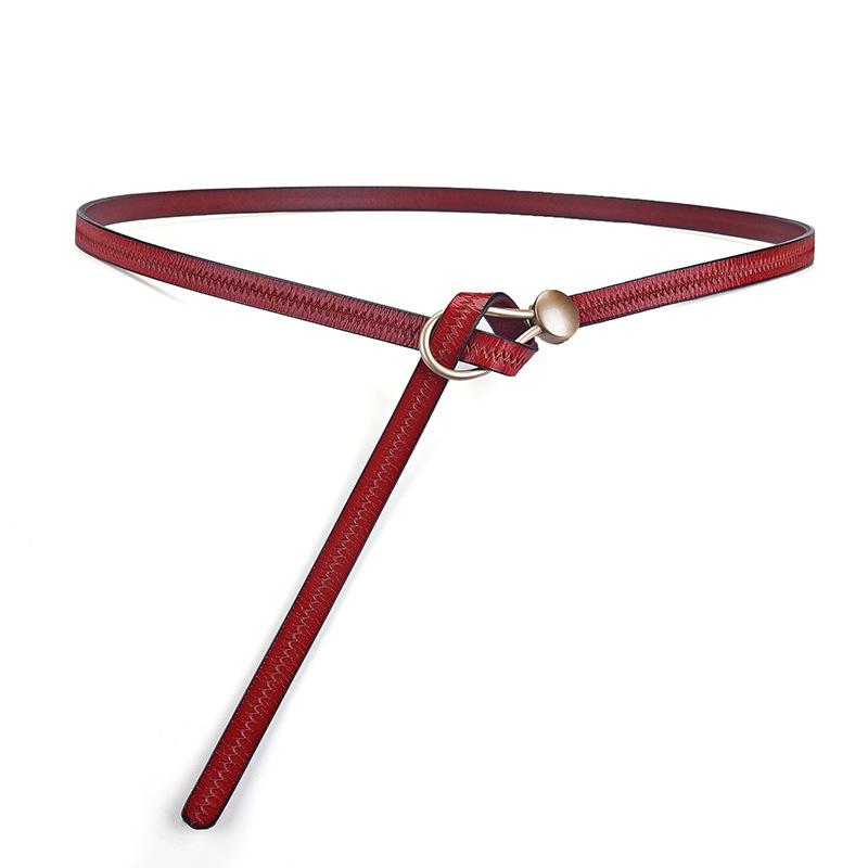 Wholesale belt women's leather pin buckle versatile decorative dress Korean version thin belt belt belt belt
