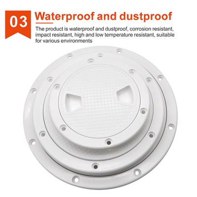 ABS Plastic Round Deck Pection Access Hatch Cover 4/6/8 Inch Non Slip Pection Deck Plate Boat Marine Accessories