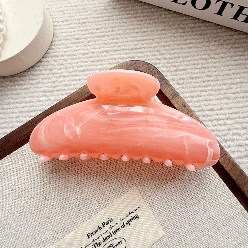 New Marble Stripes Pattern Hair Claw Clip Colorful Large Hair Clip Decorative Barrette Women оранжевый