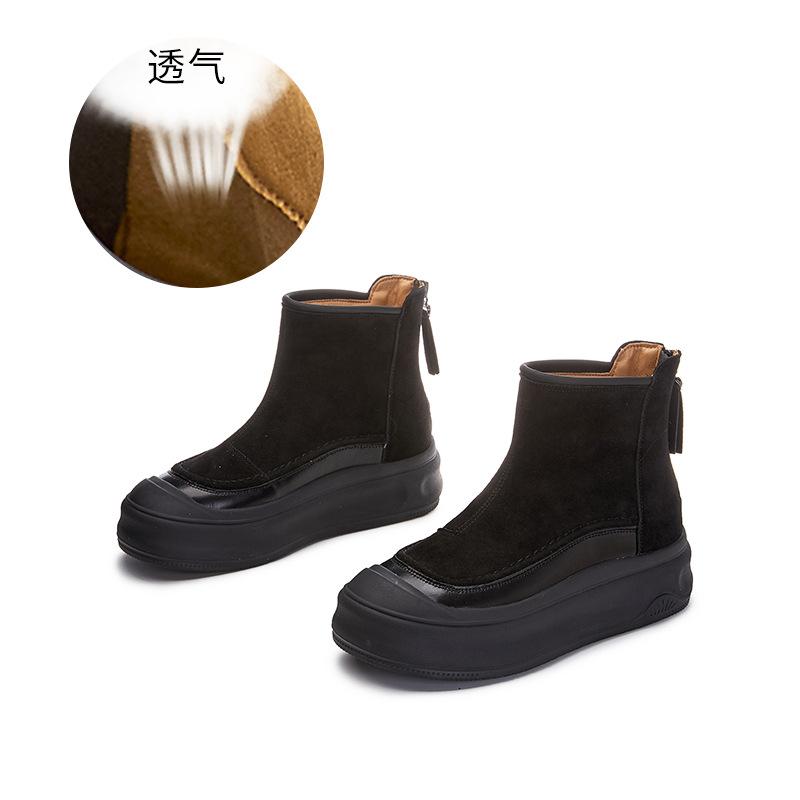 Winter New Retro Martin Boots Women's 2025 Thick-soled Velvet Thermal Short Boots Casual Versatile Boots Heightening Women's Boots