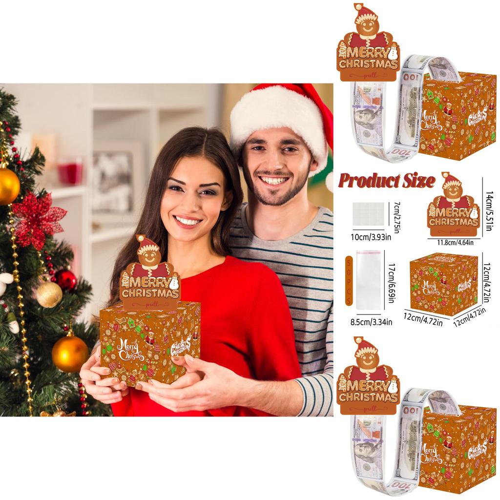 Holiday Gingerbread Man Cookie Gift Set With Durable Paper For Seasonal
