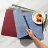 Cloth Placemat Faux Leather Table Mat Waterproof Oil-proof Non-slip Dinning Pad for Home Hotel