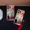Luxuriöse Niedliche Katze Blume Wirbelmuster Klare Handyhülle Für iPhone 16 15 Pro Max 14 13 Silikonhülle