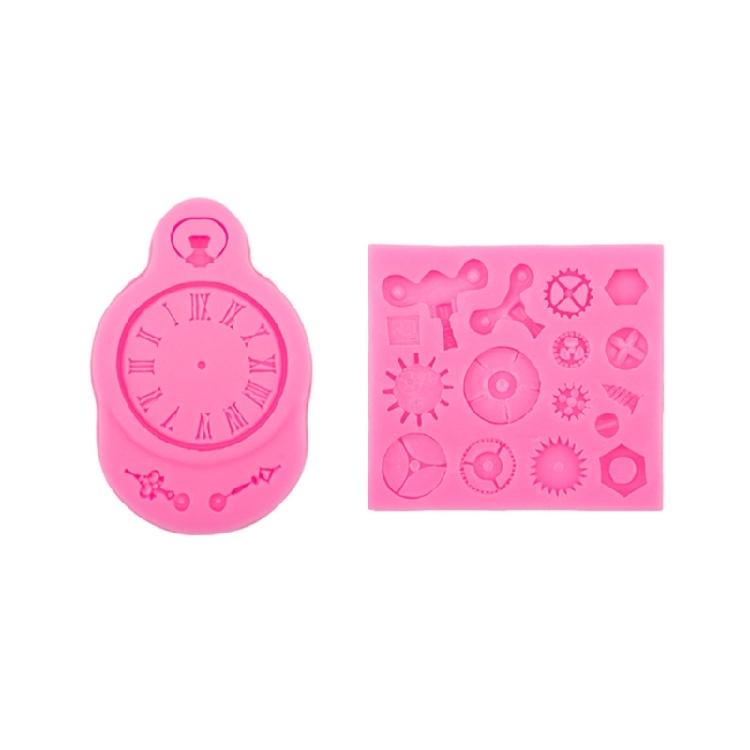 Clocks Gear Silicone Mold Chocolate Candy Mold for Diy Dessert Ice Block Mold