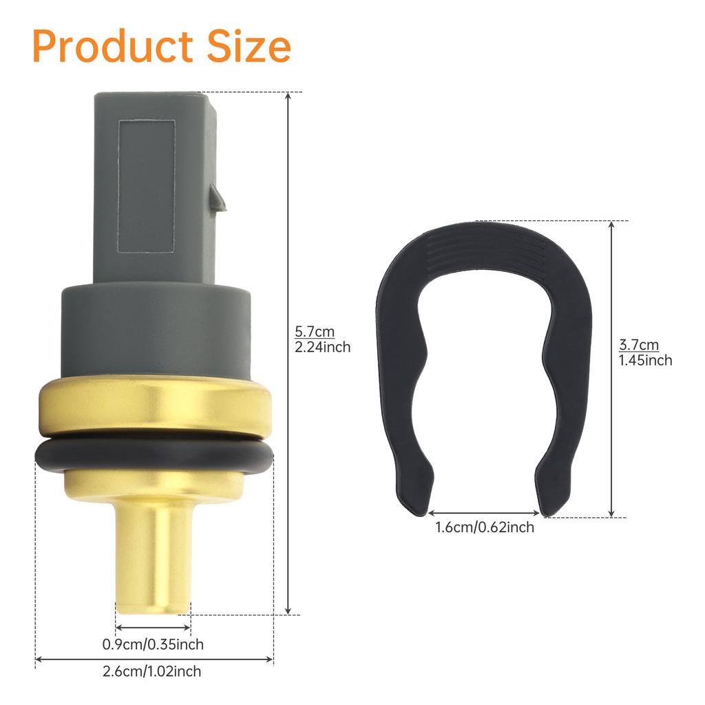 Motor Kühlmittel Temperatursensor Schalter Sender 158-0784 06A919501A Kompatibel mit A4 A5 A6 Q5 Q7 TT R8 Porsche Cayenne