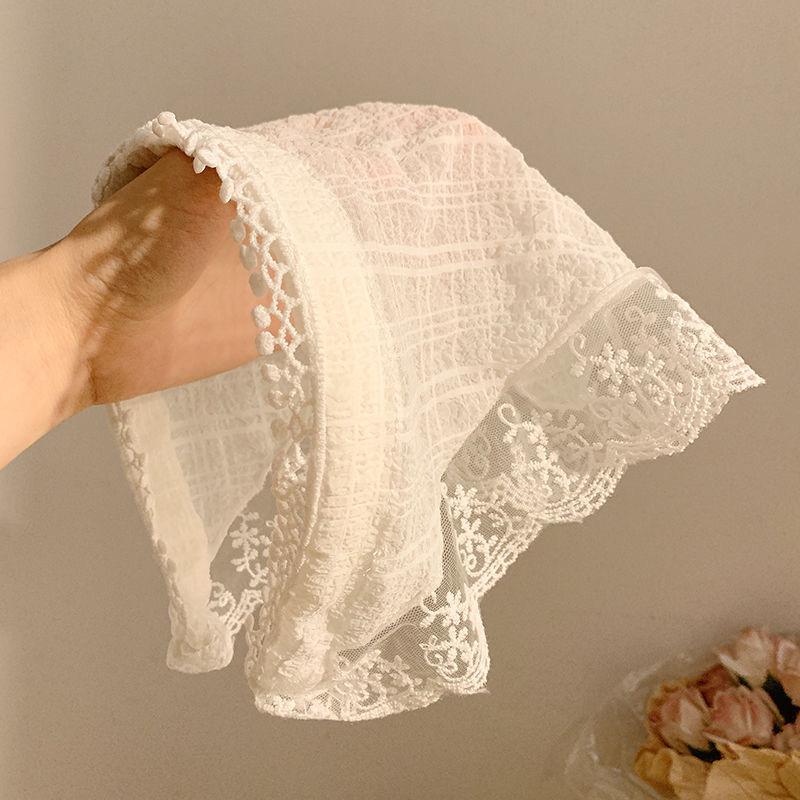 2025 Spring/Summer Pastoral Girl's Lace Headband: Sweet, Stylish, Sunscreen Head Wrap