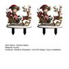 Waterproof Garden Inserts Christmas Elf Stake, Reindeer Sleigh Acrylic Yard Art Ornaments Xmas Outdoor Ornament for Holiday Lawn Flower Bed Decoration
