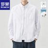 ROMON Men's Business Casual Long Sleeve Shirt