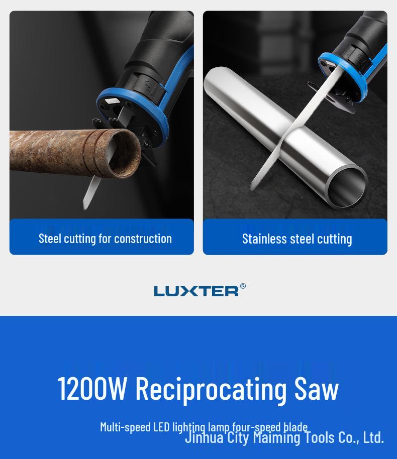 LUXTER Multi-Functional Handheld Reciprocating Saw for Woodworking